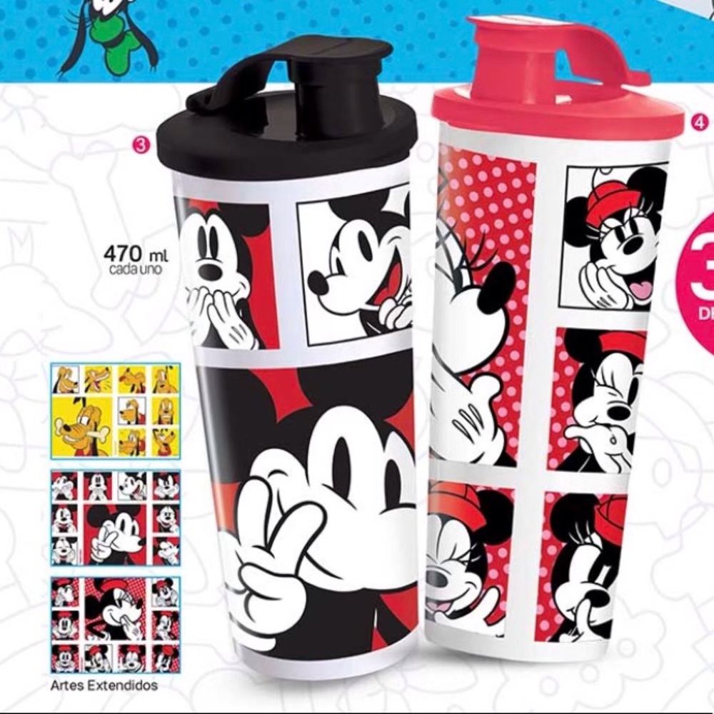 Tupperware 16oz Tumbler with Flip Top Seal Disney
